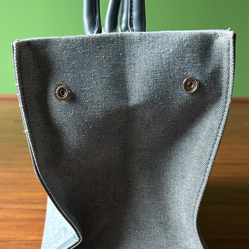 🟣🟣EUC Steve Madden Denim Blue “Mykonos”Tote Handbag🟣🟣 - Picture 6 of 13